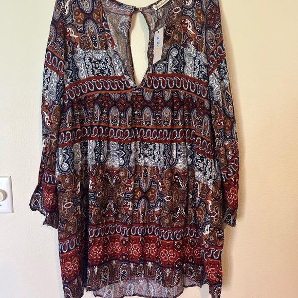 NWT KidsForm Bohemian Patterned Paisley Dress Large - Picture 3 of 12